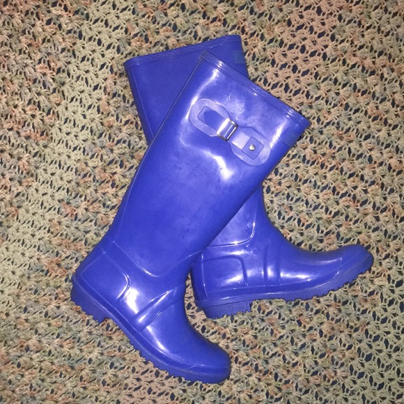 Seven7 Women’s Blue Rain Boots sz 9 - Picture 3 of 5